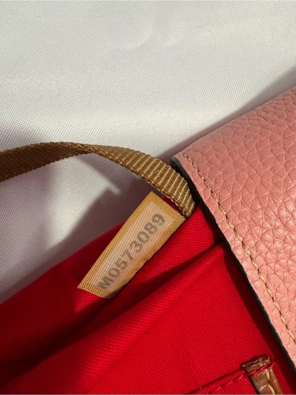 Dooney & Bourke Pink Pebbled Tote with Brown Handles